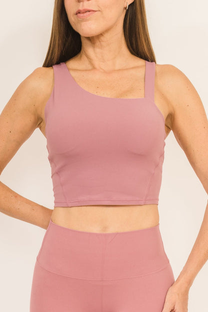 LAVENDER ROSE ONE-SHOULDER TOP