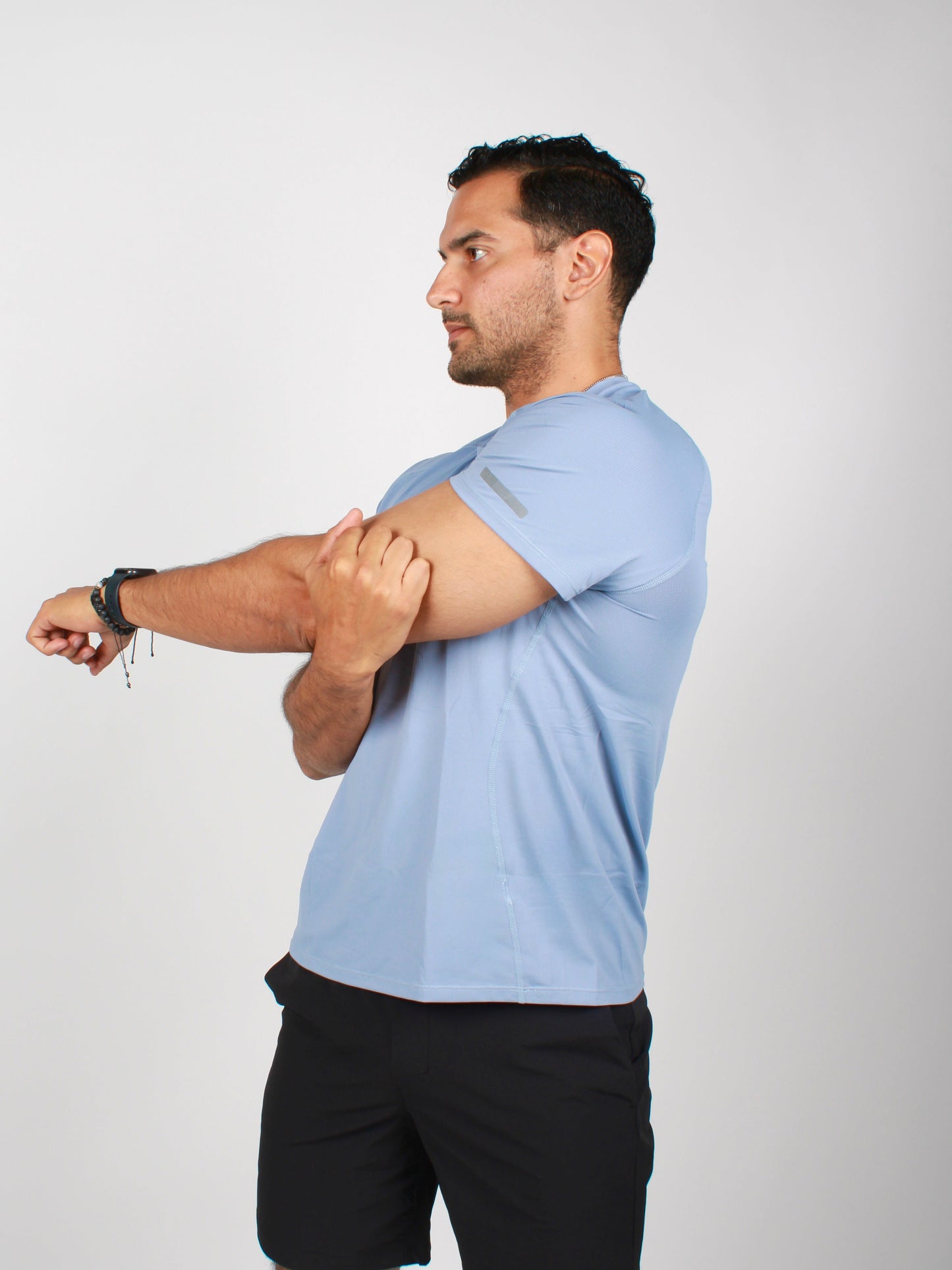 GREY BLUE SHORT SLEEVE SHIRT