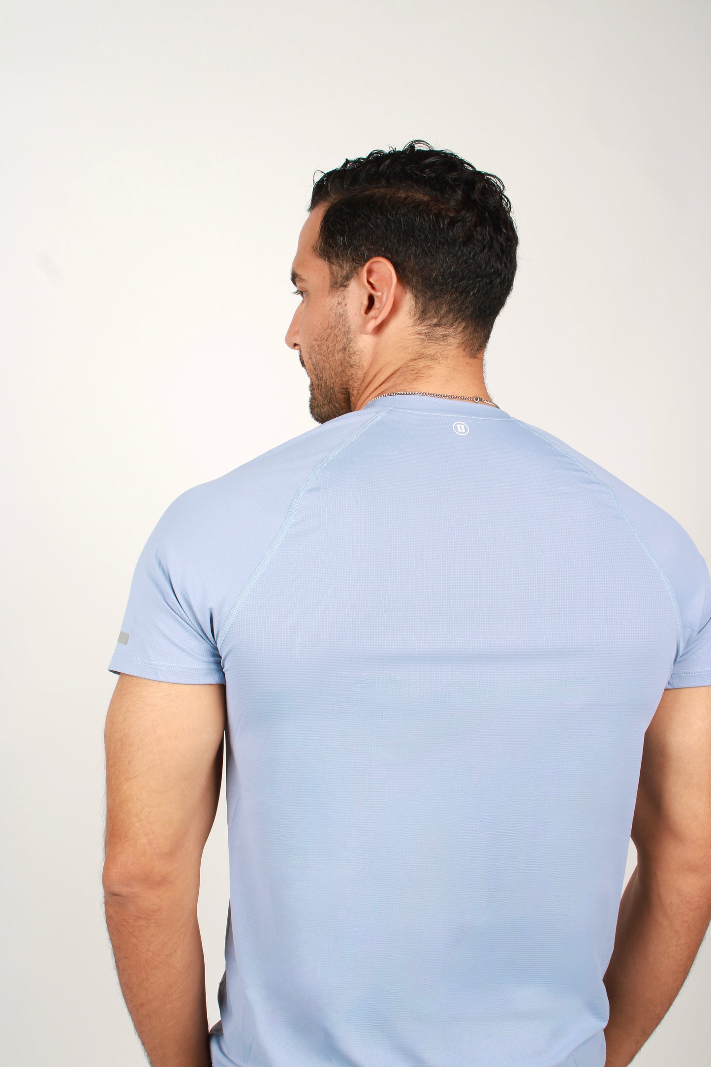 GREY BLUE SHORT SLEEVE SHIRT